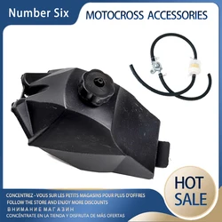 Siyah motosiklet plastik gaz benzin yakıt tankı ile kapak için 2 zamanlı 47cc 49cc Mini ATV arazi aracı cep Motocross