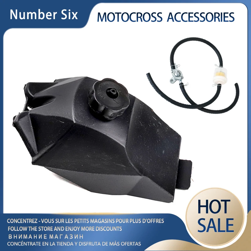 Black Motorcycle Plastic Gas Petrol Fuel Tank with Cap Lid For 2 Stroke 47cc 49cc Mini ATV  Quad Bike Pocket Motocross