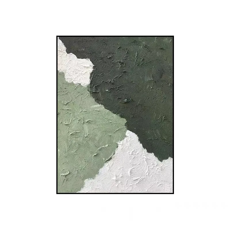 

Modern simple thick texture green living room decorative light luxury high-end entrance corridor hanging painting huge hand-p