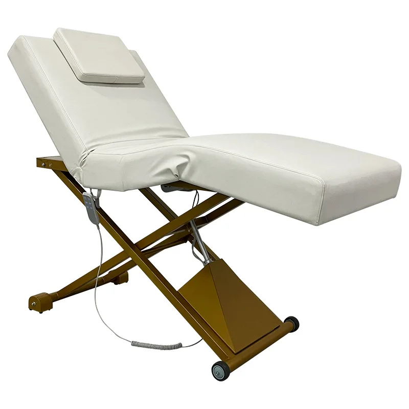 YJQ electric lifting beauty bed S type eyelash pattern embroidery eyelash bed beauty salon special facial massage bed