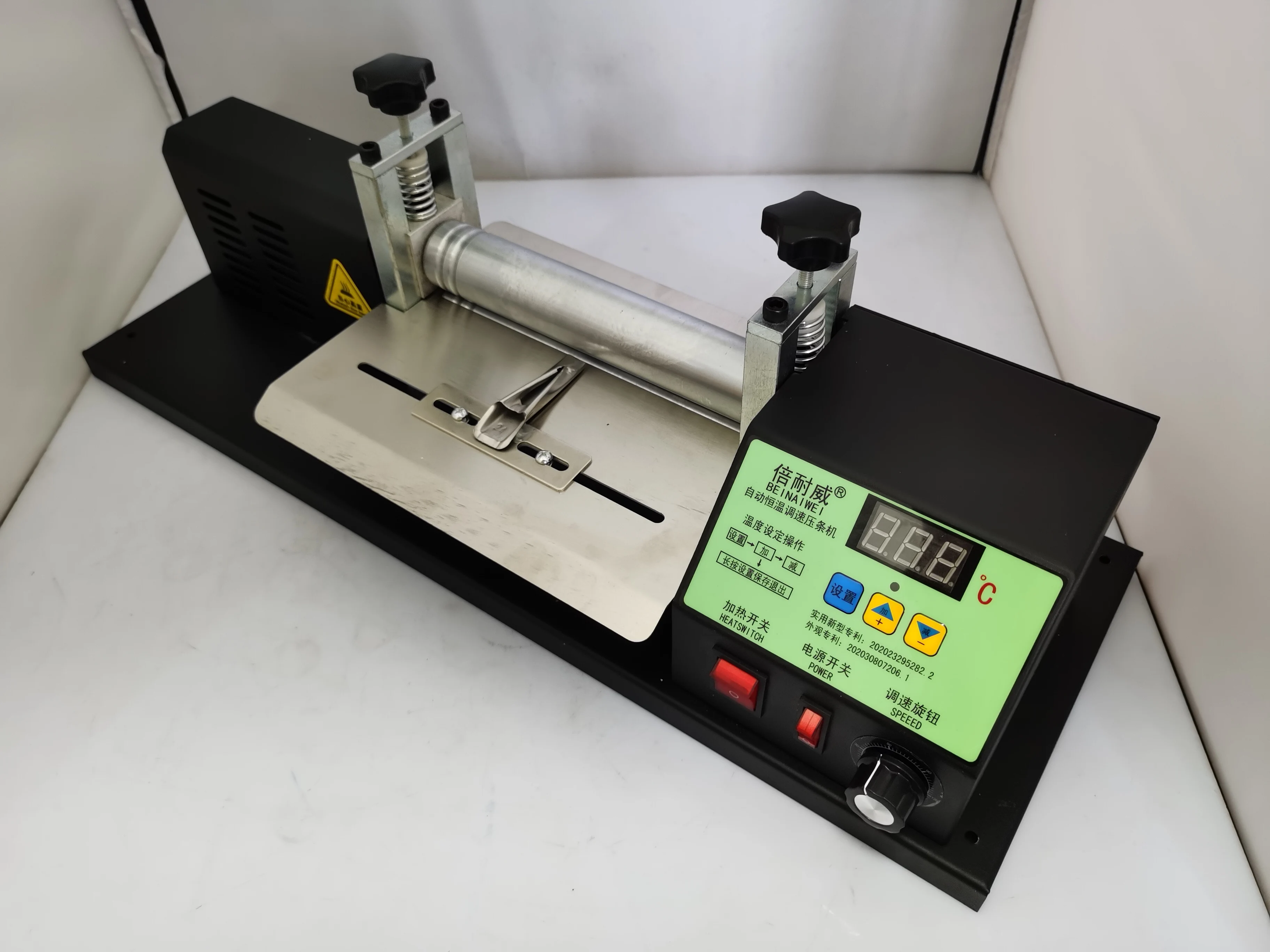 Electric adjustable speed leather Non-woven fabric drawing machine, glue dispenser machine, leather press laminating machine 4