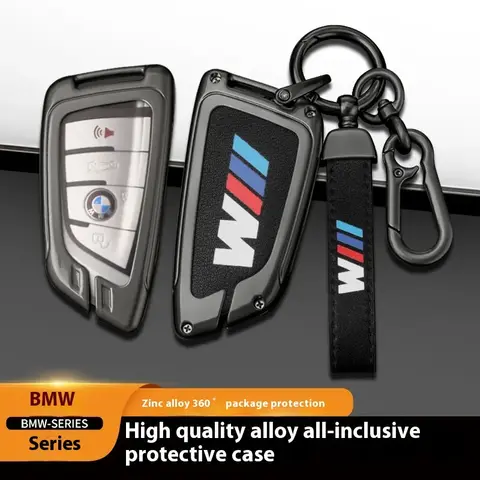 BMW M E39 E46 E60 E90 F25 F15 F10 F20 F30 F01 G05 G20 X1 X3 X5 자동차 TPU 아연 합금 키 케이스 가방 자동차 열쇠 고리 금속 키 쉘
