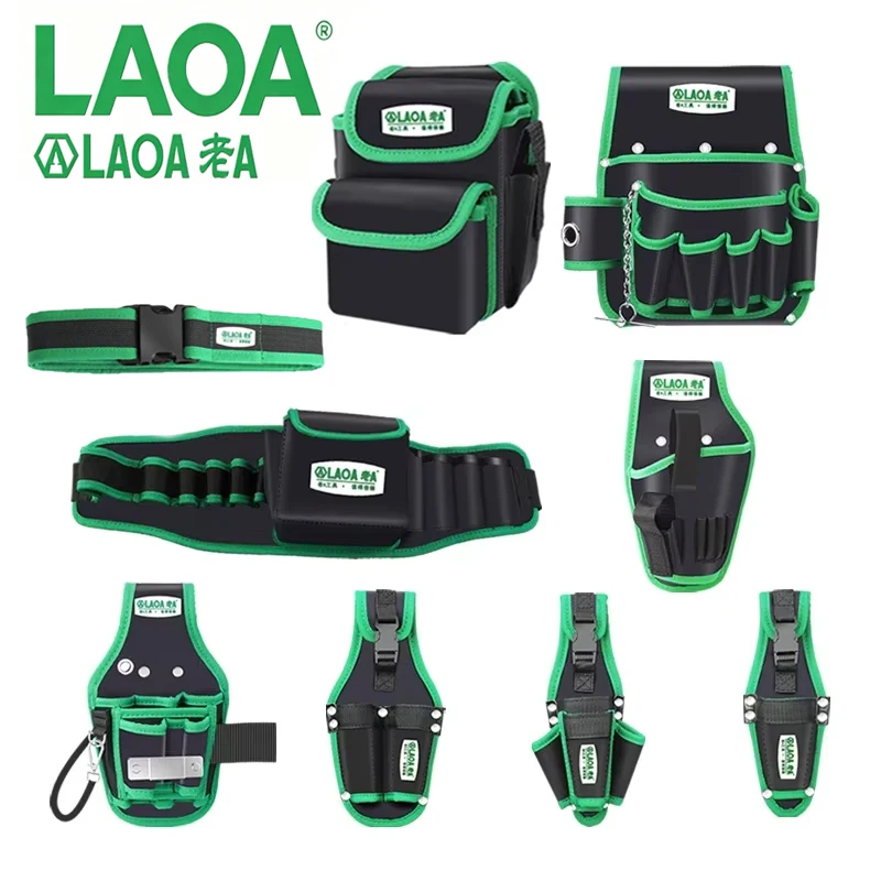 LAOA Multi Function Oxford Cloth Tool Waist Bag Portable Belt Pocket For Electrician Hardware Wrench Repair Storage Tool Bag