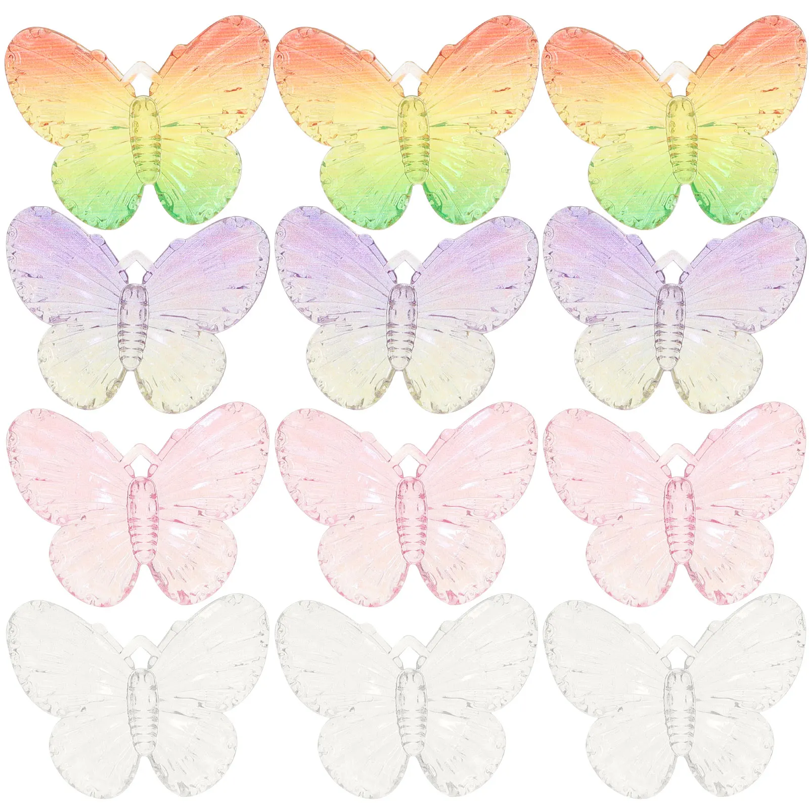 

30 Pcs Phone Accessories DIY Resin Butterfly Pendant Smooth Surface Decorative Charms Necklace Beads Craft Making Gifts