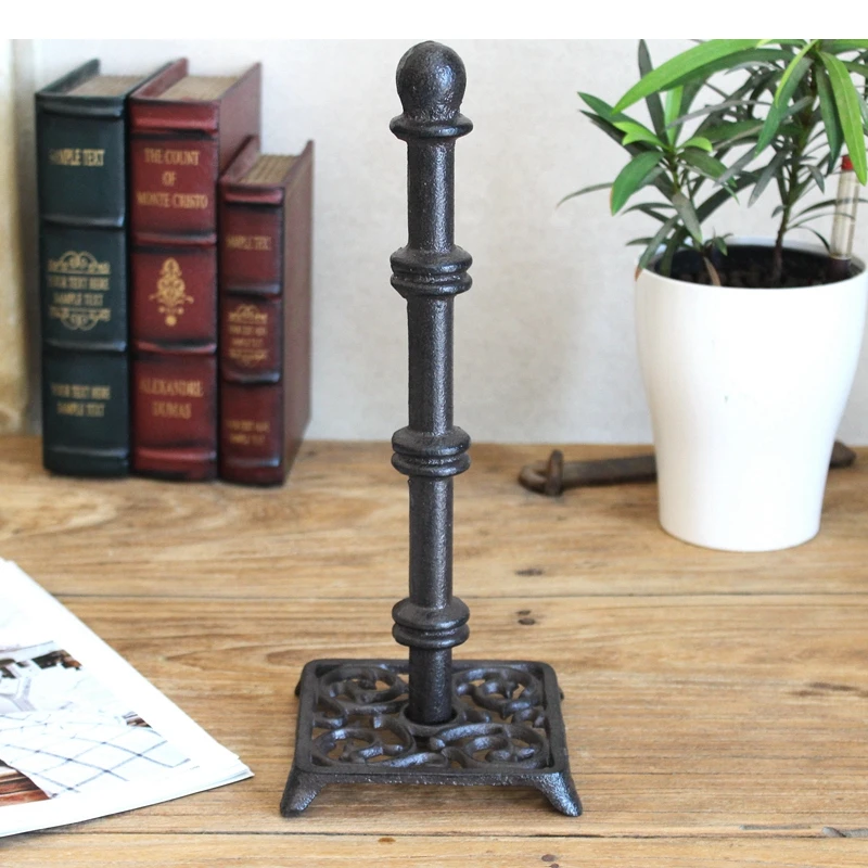 

Metal Tissue Holder Napkin Rack Home Vertical Paper Towel Shelf Storage Racks Roll Craft Decoration