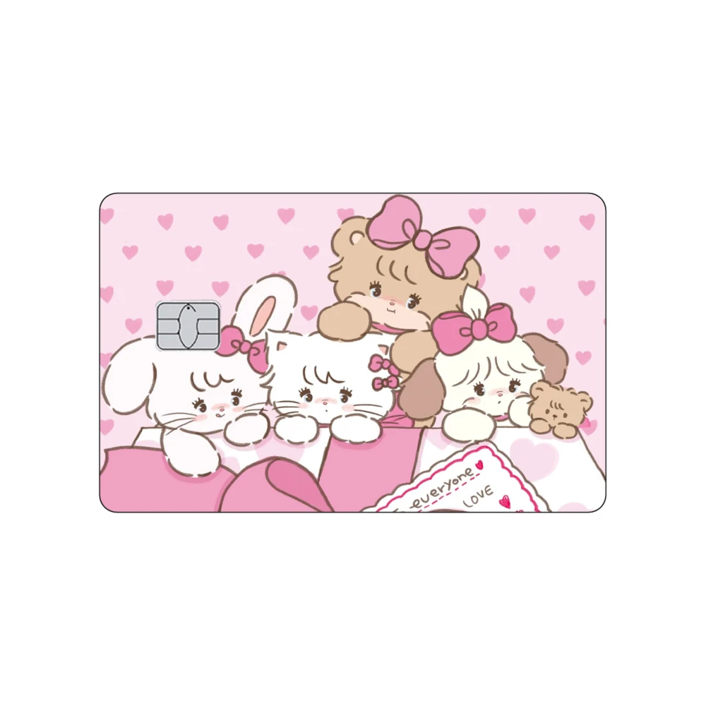 ملصقات لطيفة لبطاقة الائتمان Mikko Illustrator من الجلد Mousse Cammy Latte Souffle غير لامعة لبطاقة البنك VISA JCB وبطاقات IC الأخرى #5