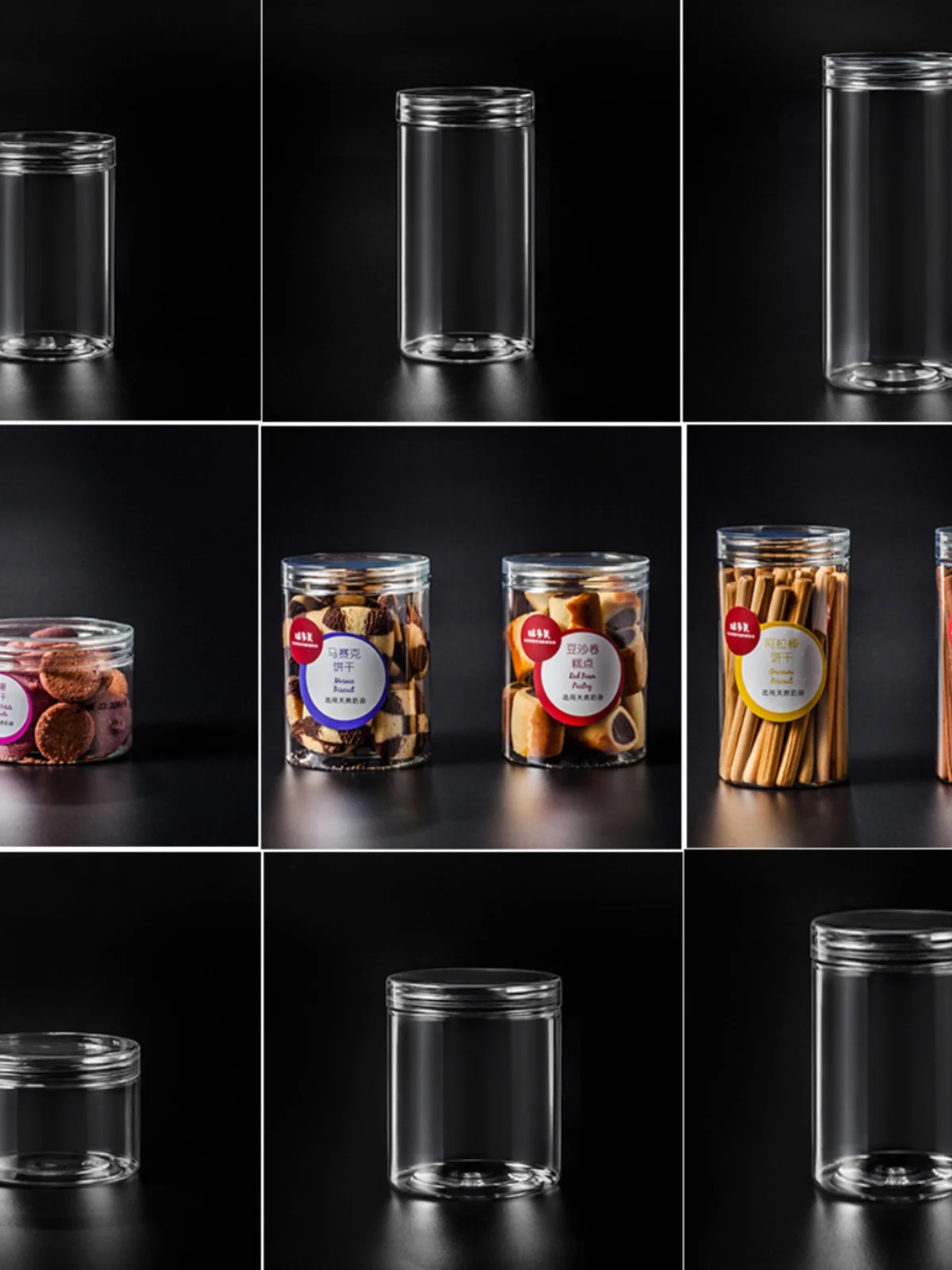 

Sed Transparent Crystal Cover Cookie Jar Cranberry Biscuit Buet round Can Cookie Box Snowflake Sna Paaging