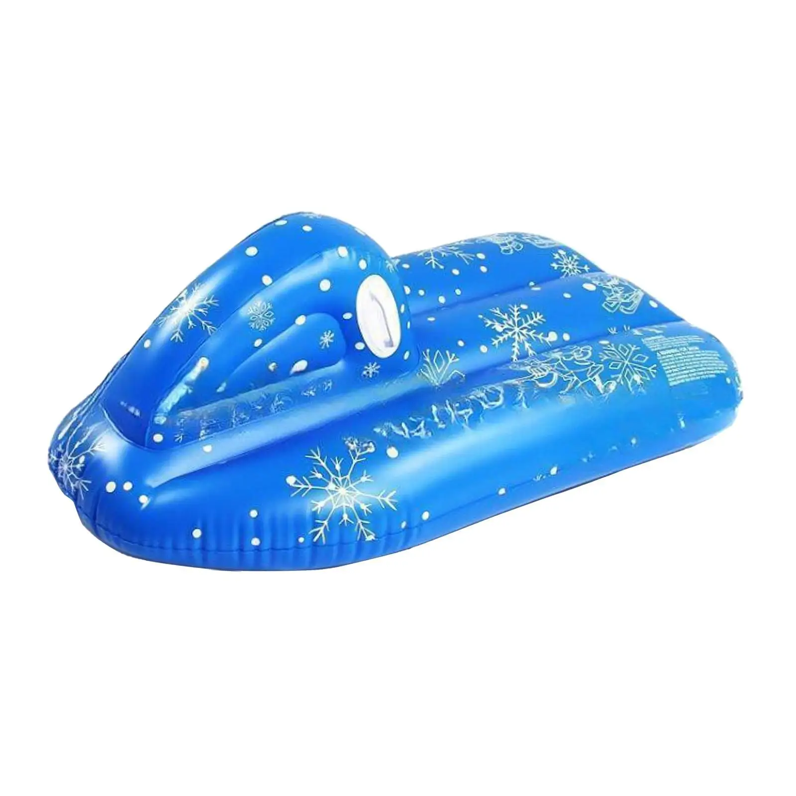 Streamlined Inflatable Snow Sledge Durable PVC Snow Slide Toy with Handles for Kids Adults Winter Activities