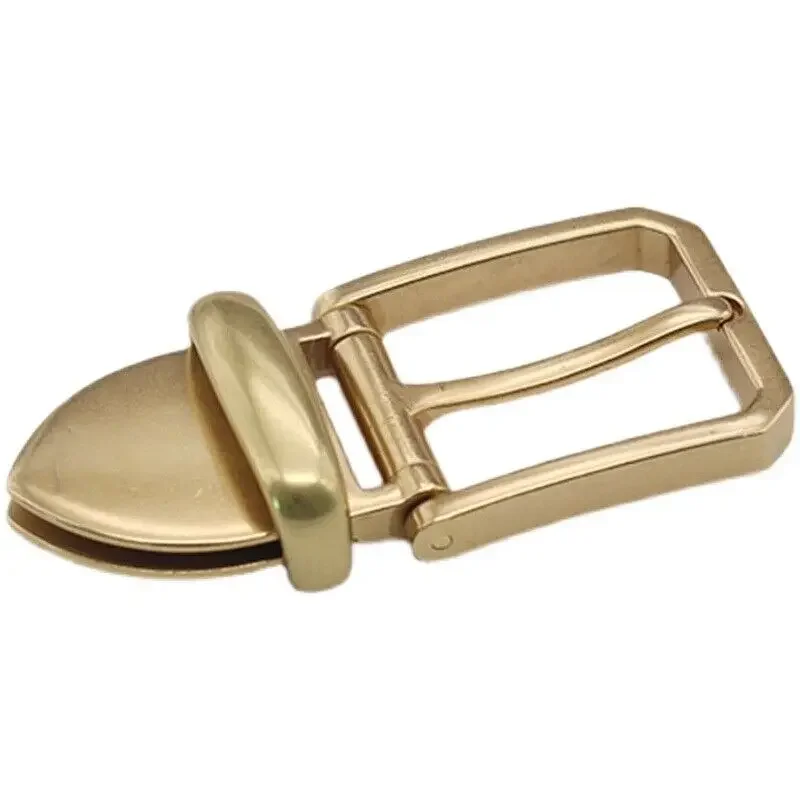 مشبك حزام دبوس من النحاس الصلب المصقول للرجال فستان جلدي حرفي DIY 40 مم #5