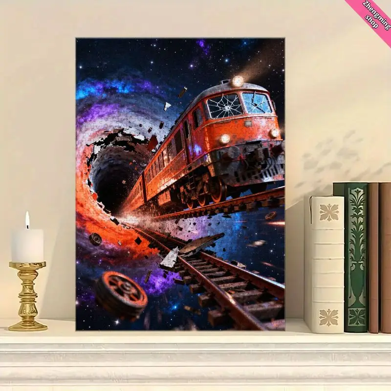 500/1000 Pieces Jigsaw Puzzle Train Travels Through Space Wormhole Jigsaw Puzzle Educational Toy for Kids Children 's Games Gift