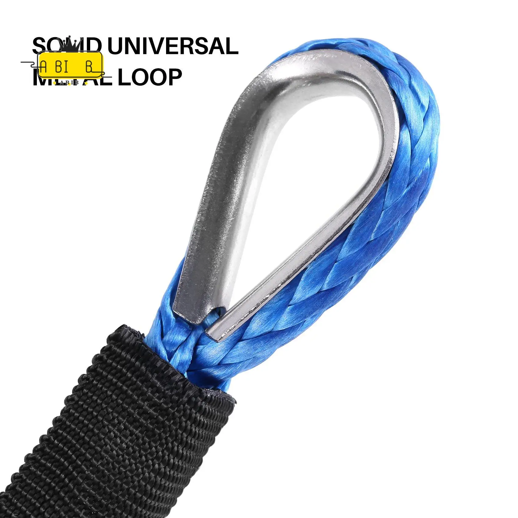 ABIB -7700Lbs Electric Winch Rope Nylon Rope High Strength Fiber Rope 6Mmx15m Car Trailer Rope Trailer Belt