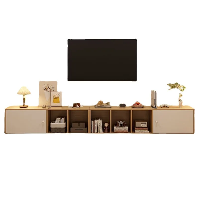 Exhibition Modern Tv Stand Living Room Luxury Minimalistic Tv Cabinet Salon Display Wood Moveis Para Casa Interior Decoration