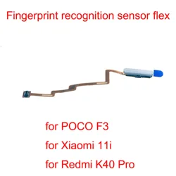 Fingerprint recognition sensor flex for Xiaomi Poco F3/mi 11i/Redmi K40 pro, power on/off button, new
