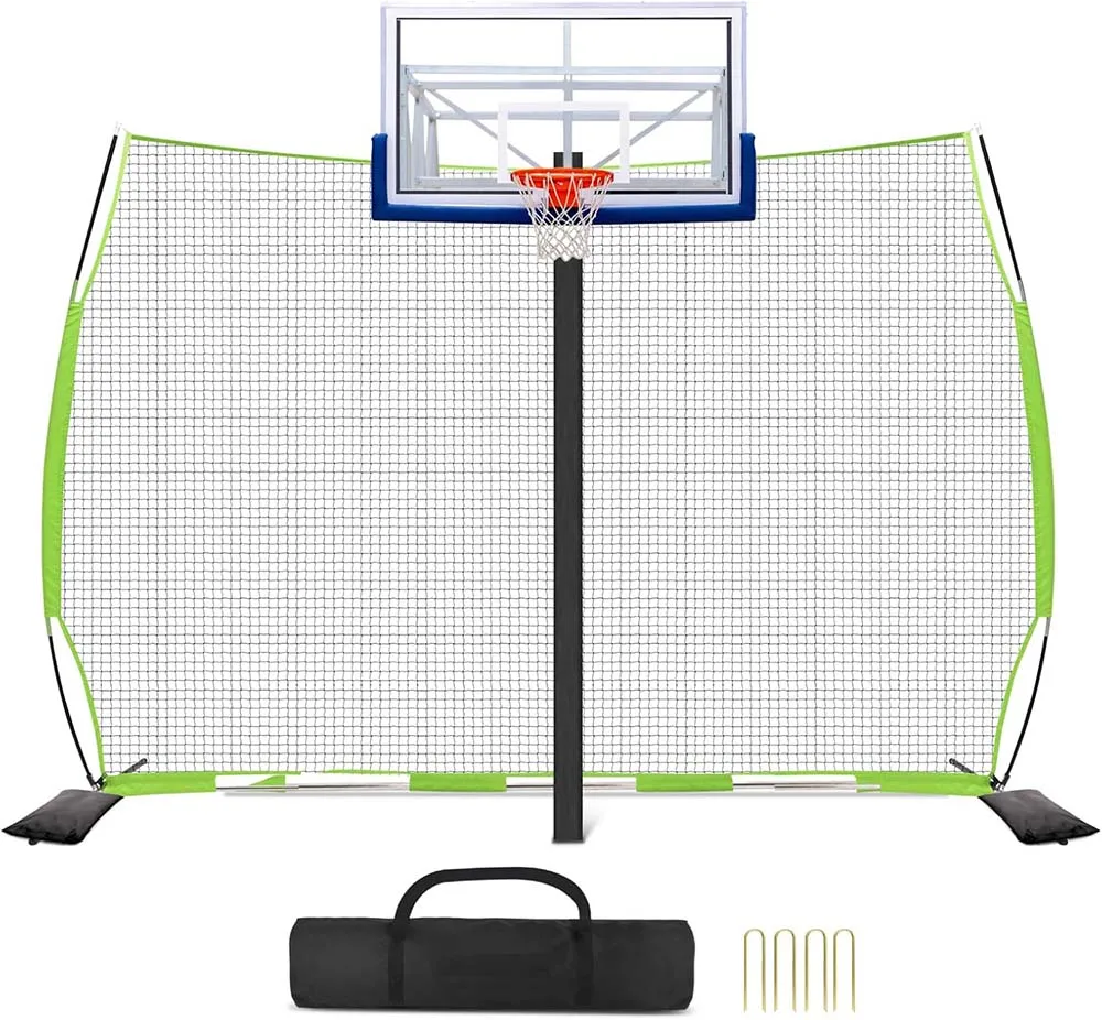 

Catcher Basketball Backstop Net Basketball Barrier Nets for Backyard 20 X 10 ft Rebounder to Guard Rebound Basketball Net