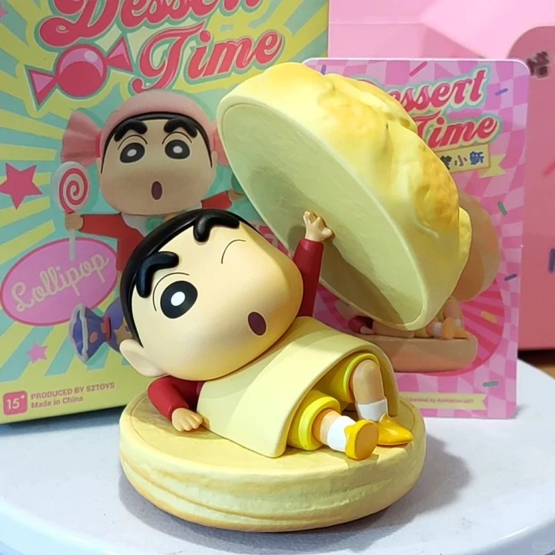 인기 폭발! 52toys 크레용 신짱 타임 시리즈 랜덤박스 귀여운 애완동물 트렌디 플레이 인형 핸드메이드 데스크탑 장식품 휴일 선물 장난감