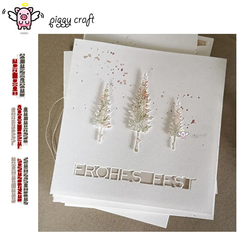 

Piggy Craft metal cutting dies cut die mold Letter background frame Scrapbook paper craft knife mould blade punch stencils dies
