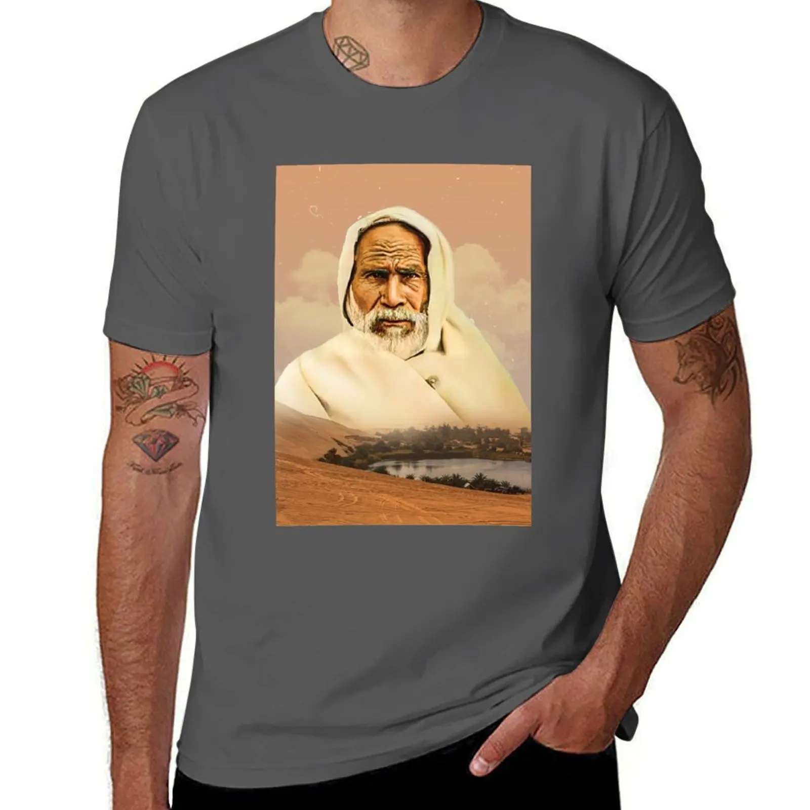 

Omar al-Mukhtar T-Shirt t shirt for man 100 percent cotton anime t shirts oversize T-Shirt