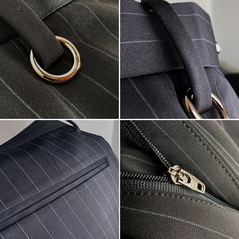 Classic Stripe Mens Dress Pant Formal Business Office Social Trousers High Quality Men Korean Slim Fit Formal Party Suit Pants
