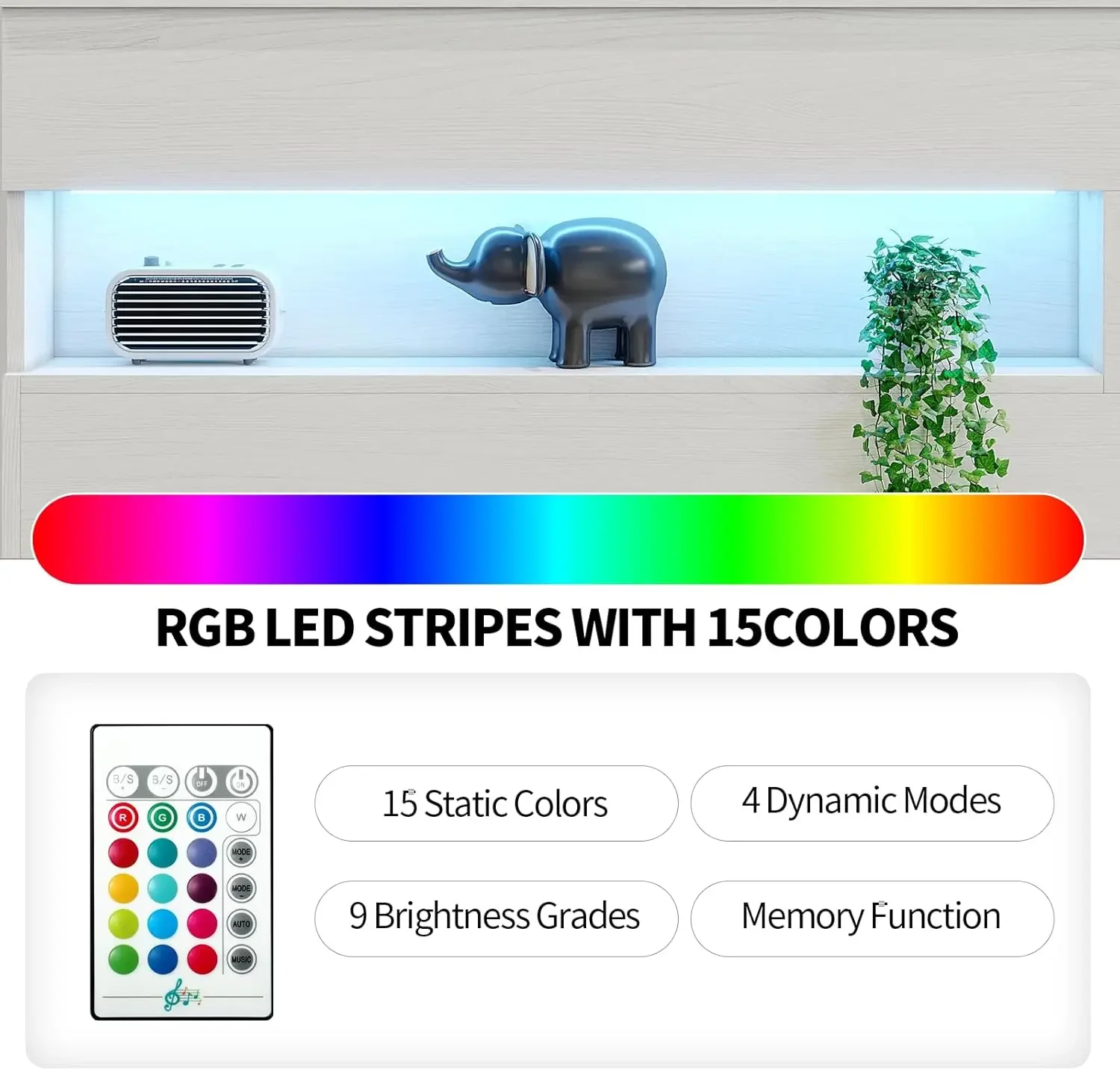 Reception Desk with LED Lights and Power Outlets, Retail Counter Reception Counter Table with Drawers, for Salon Lobby