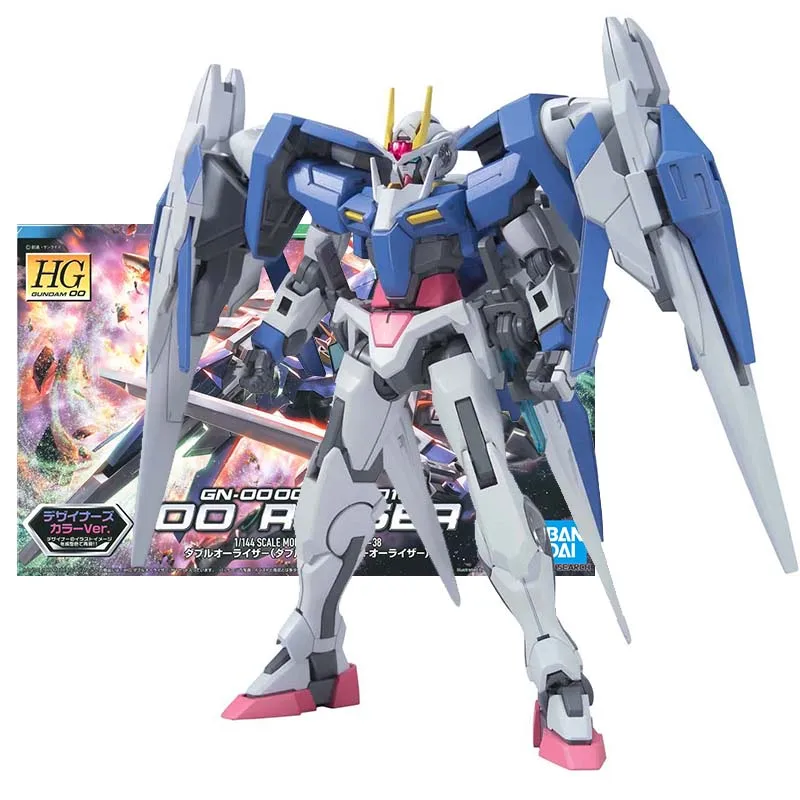 

Фигурка Bandai Gundam Model Kit, аниме-фигурки HG00 00R AISER, мобильный костюм Gunpla, экшн-фигурки, игрушки для мальчиков, детские подарки