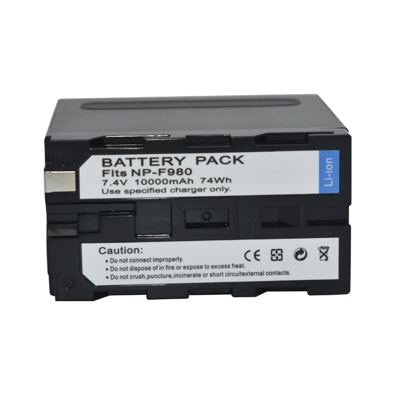 Bateria para Sony, Baterias, 10000mAh, NP-F980, NP-F970, NP F960, F550, F570, QM91D, NP-F975, NP-F950, NP-F930, CCD-RV100