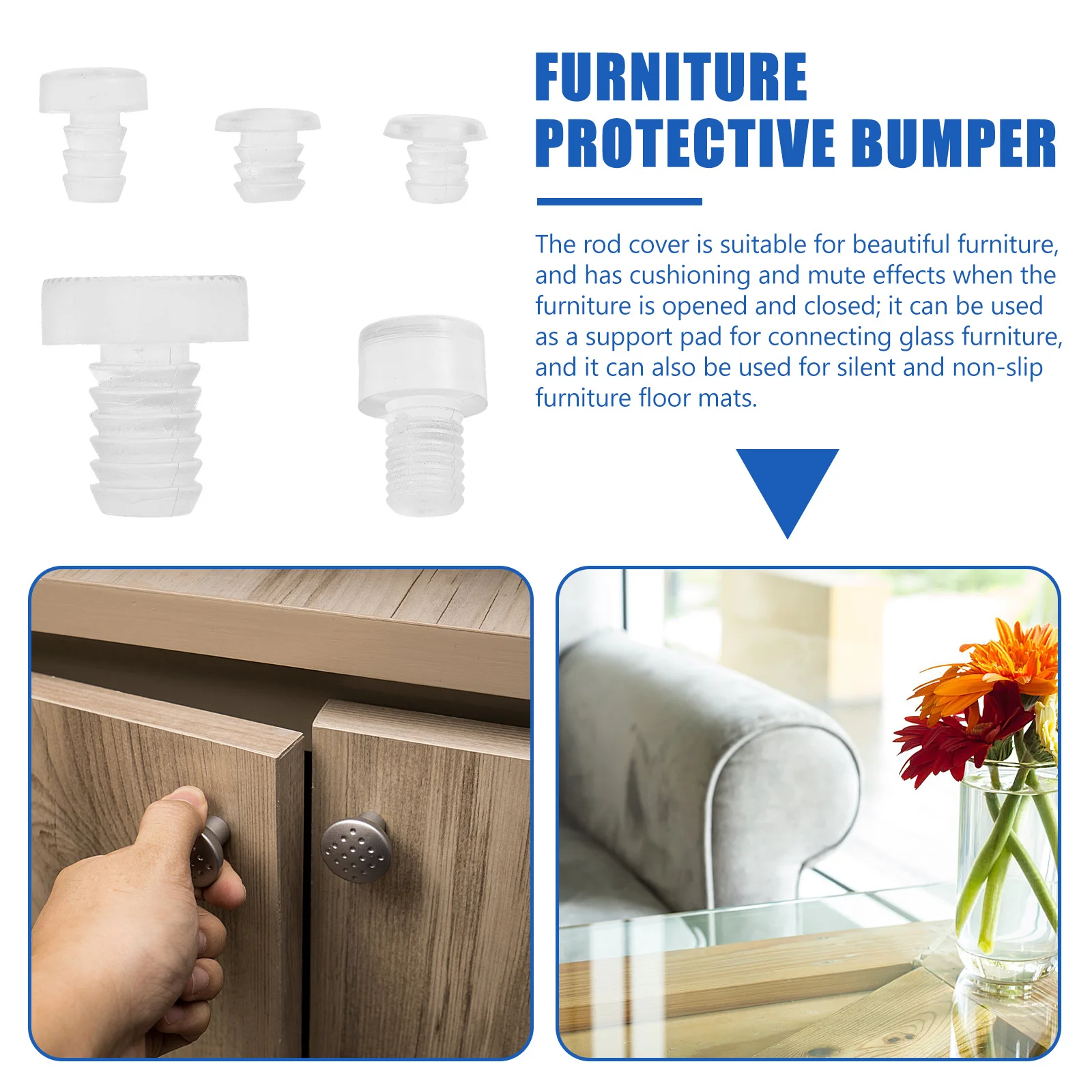 150 قطعة مصدات سيليكون مصدات طاولة شفافة مع جذع لباب خزانة سطح المكتب مضاد للانزلاق للحد من الضوضاء الأثاث #1