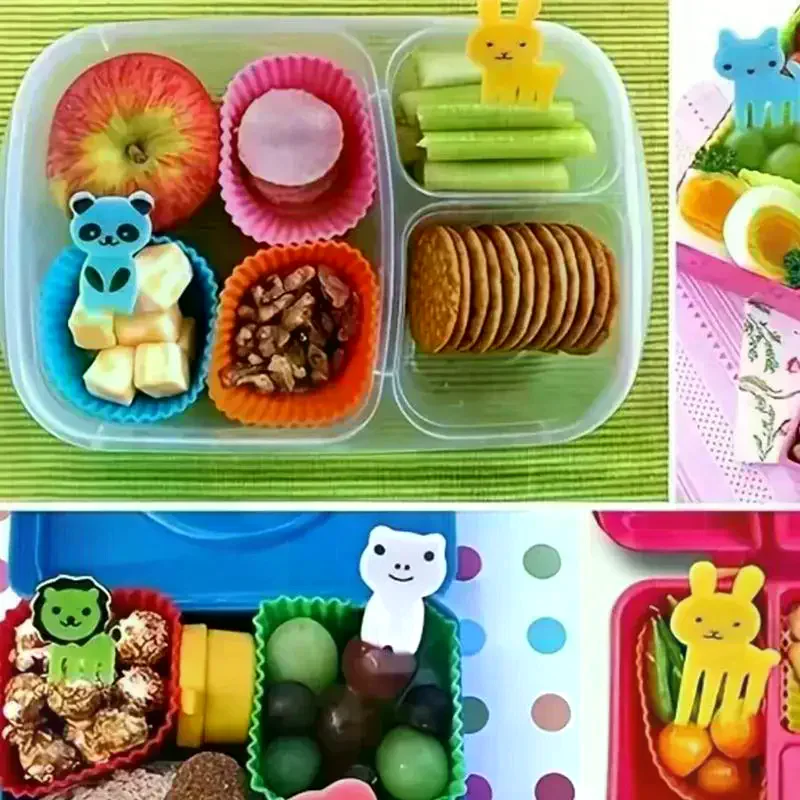 Silicone Lunch Box Dividers Bento Lunch Box Dividers Lunch Dividers Dish Cups Salad Dressing For Kids Lunch Accessories 12/24Pc