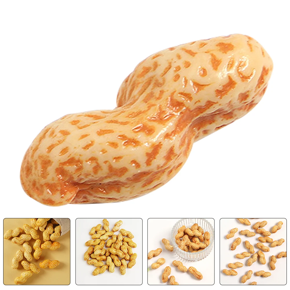 6 Pcs Peanut Fake Model Whole Grains Kitchen Prop Artificial Pvc Decorative Adornment