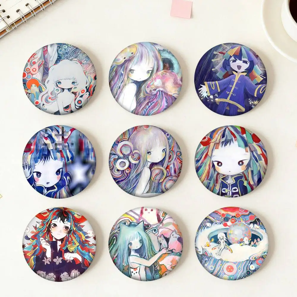 Music Master Kikuo Round Badge Creative Brooch Clothing Backpack Accessories Lapel Pin