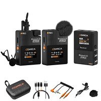 Comica BoomX-D PRO Wireless Lavalier Microphone with 16GB Recording Capacity,  Noise Cancellation for Smartphone Camera PC