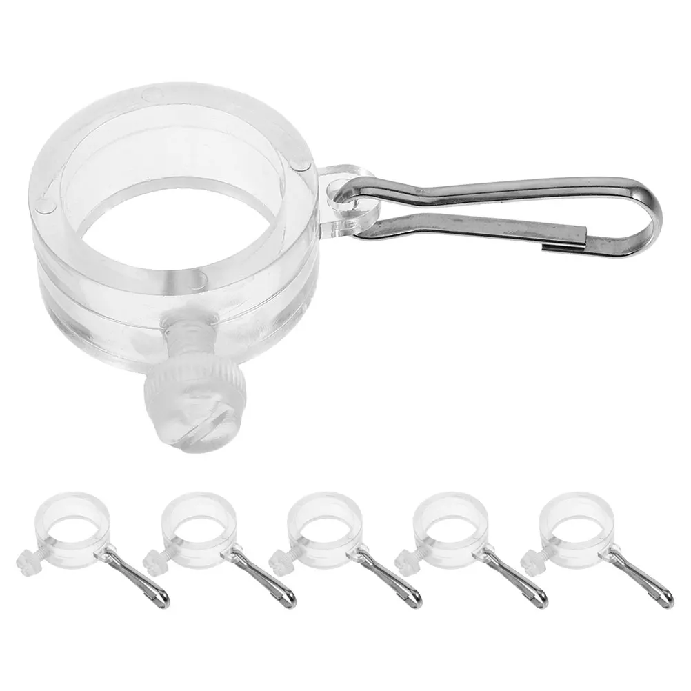 

6pcs Flag Fixing Buckles Heavy Duty Plastic Wind-Resistant Flagpole Mounting Clips For Yard Wall Garden Outdoor Decoration