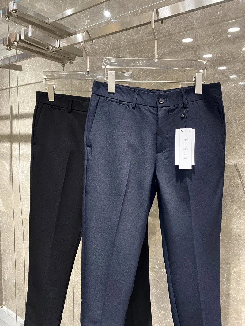 

Simple Casual Pants for Men New Summer ey Color Straight Leg Long Trousers Trendy Youth ular Casual Scene