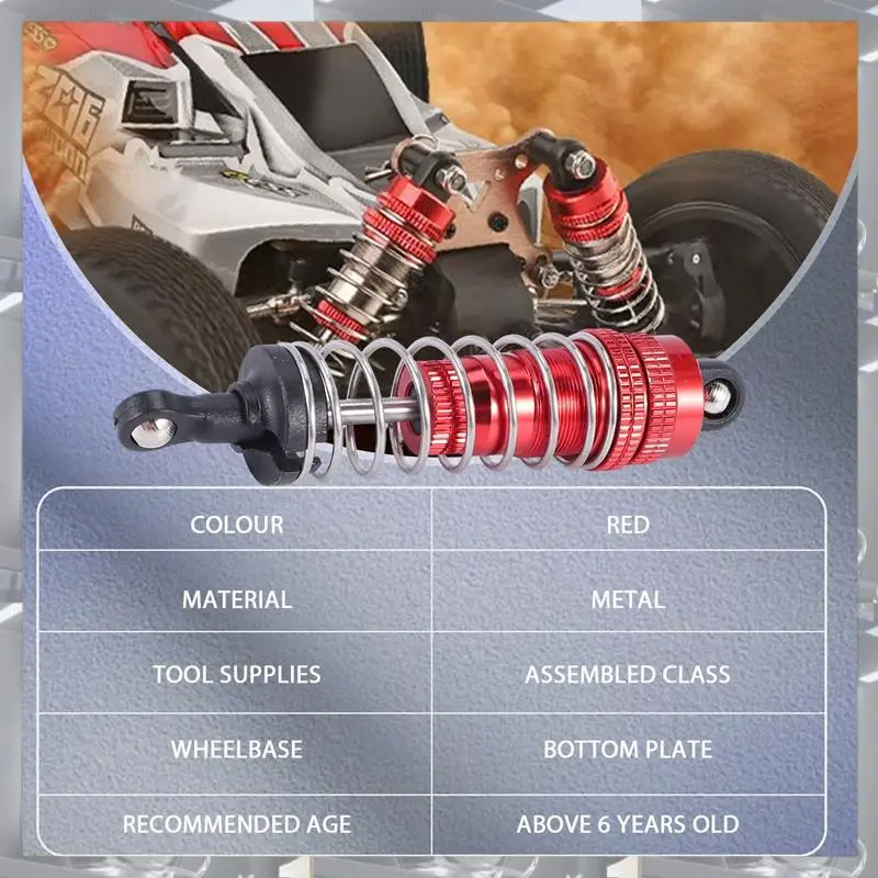 A84F-1Pcs Wltoys 144001 1/14 4WD RC 드리프트 레이싱 자동차 부품 용 금속 충격 흡수기 댐퍼 교체 액세서리