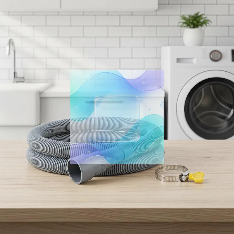 1-2M Universal Washing Machine Drain Hose Extension Kit Flexible Dishwasher Waste Pipe for Home Repair