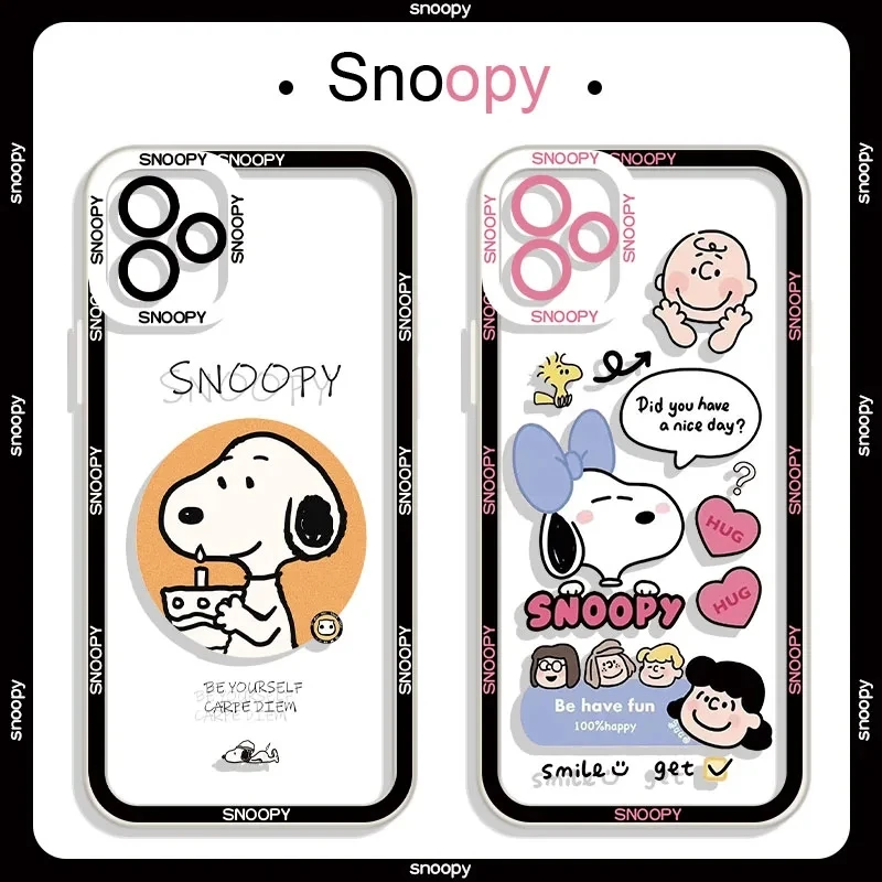 Cartoon S-Snoopys Case For Xiaomi 13T 12T 11T 10T 14 13 12 11 Lite 5G NE POCO F6 X6 Pro X3 NFC X5 X4 GT F3 F4 F5 M6 M5S C65 Capa