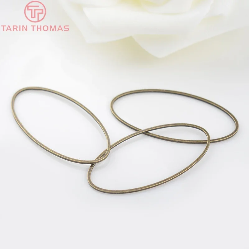 (4175)16x8MM 25x10MM 30x15MM 40x20MM Oval Shape Brass Closed Rings Connect Rings for Diy Jewelry Findings Accessories