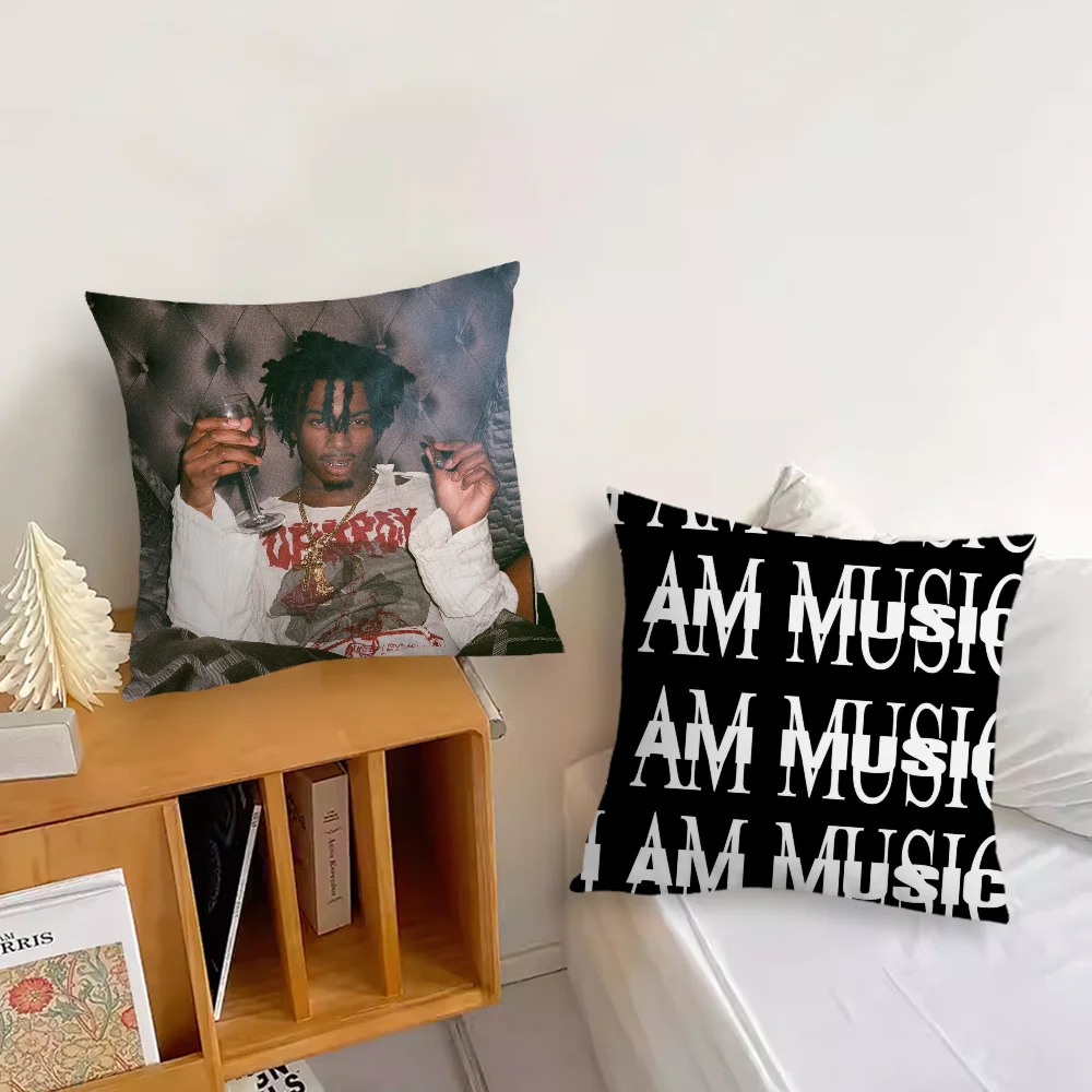 Hot Rapper Playboi Carti I am Music Pillow Case Sofa Living Room Bedroom Headboard Backrest Cushion Square Cushion Nap Time