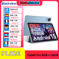 Blackview Tab60 Pro Android 15 Tablet 10 Inch, 24GB(8+16) RAM 128GB (+2TB TF) ROM, Dual 4G LTE SIM, 7700mAh Battery, Widevine L1