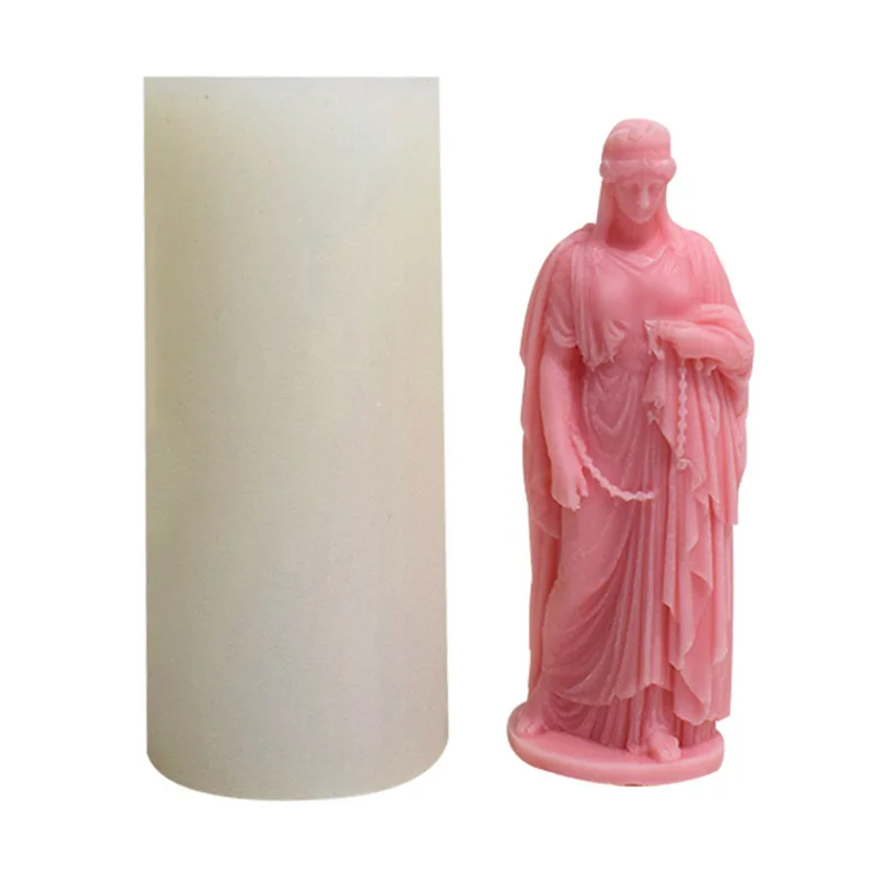 3D Candle Mold Rare Female Child European Style Sculpture Human Figure Incense Spider Gypsum Plaster Mould Home Decor