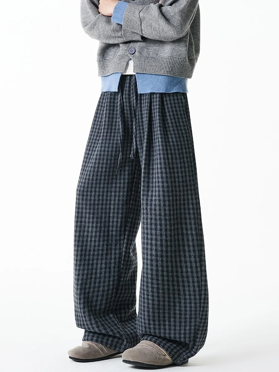 

Мужские повседневные брюки в стиле ретро с цветными вставками, утепленные, зимние, теплые, свободные, прямые, широкие штанины, спортивные штаны из полиэфирного волокна