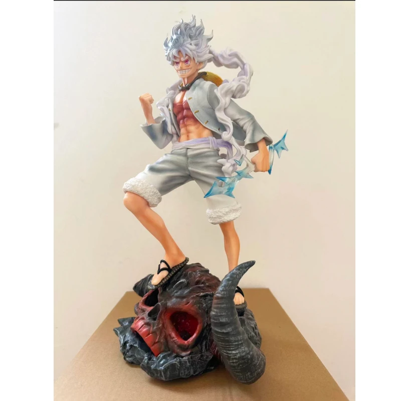 TZT Studios One Piece Onigashima Nika Luffy GK Figure  LED Light-Up Sun God Statue Anime Collectible Model Desktop Decor - view 6