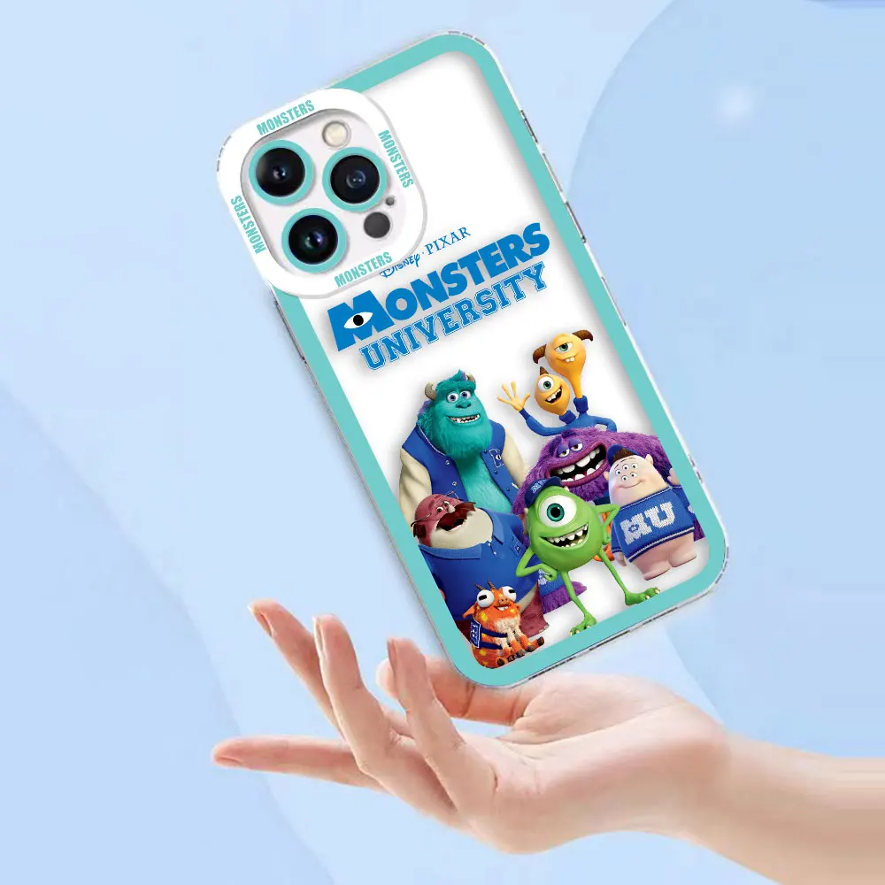 Przezroczyste etui na telefon iPhone 15 14 12 13 11 16 8 7 SE Plus X XR XS Max Etui Funda Capa Shell Disney Monsters Inc Sullivan