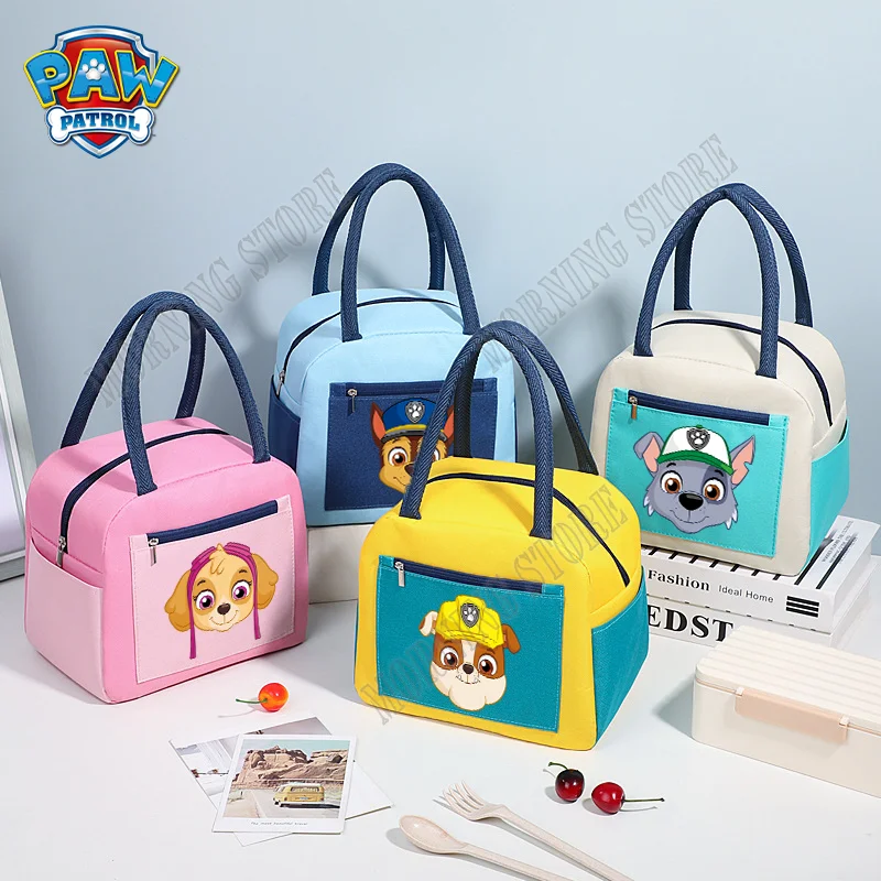 

PAW Patrol Children Lunch Bag Cartoon Cute Aluminum Film Handbag Kids Anime Food Insulation Bags Girl Large Capacity Storage Bag