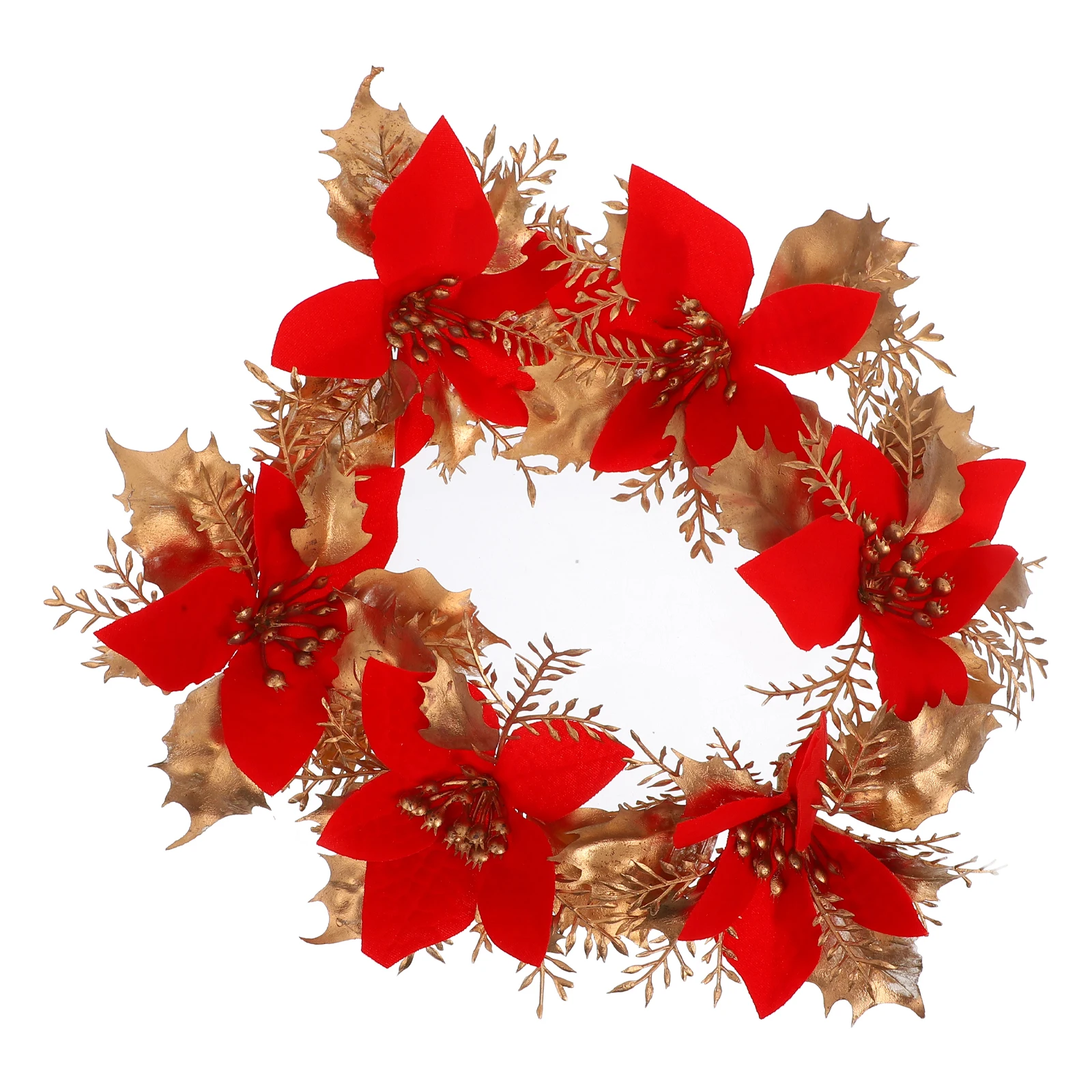 

6 Pcs Christmas Decoration Tree Artificial Poinsettia Flower Flowers Decorations Ornaments