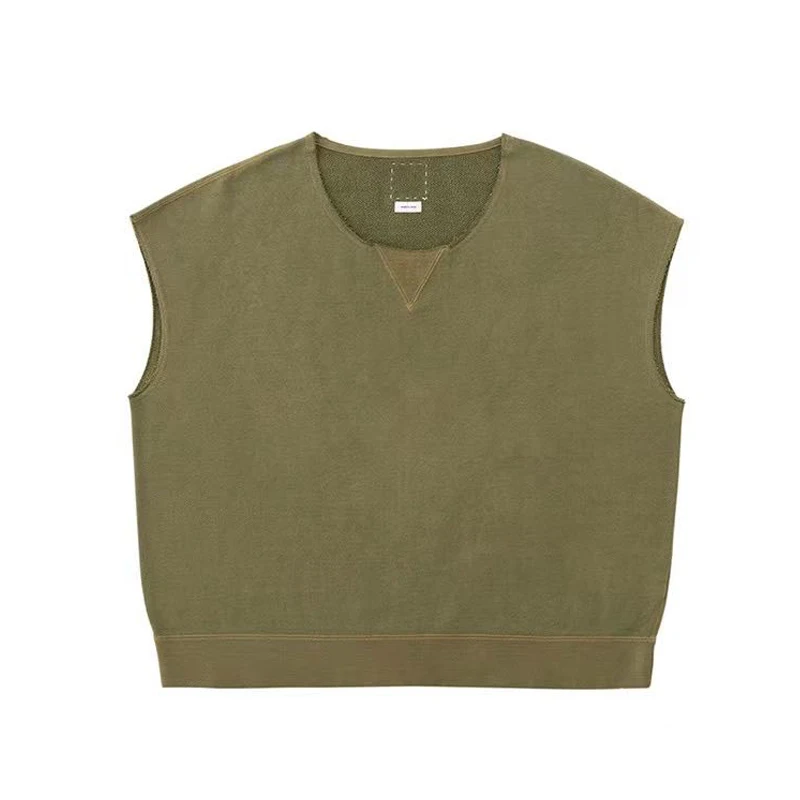 24SS أزياء يابانية خمر سترة بلون سترة بلا أكمام الرجال السترة #3