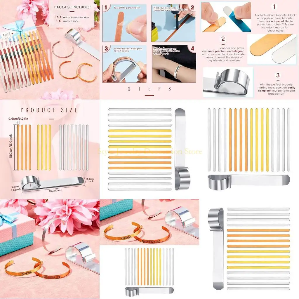 

D46E 17pcs Комплексный браслет, созданный для начинающих и профессиональных