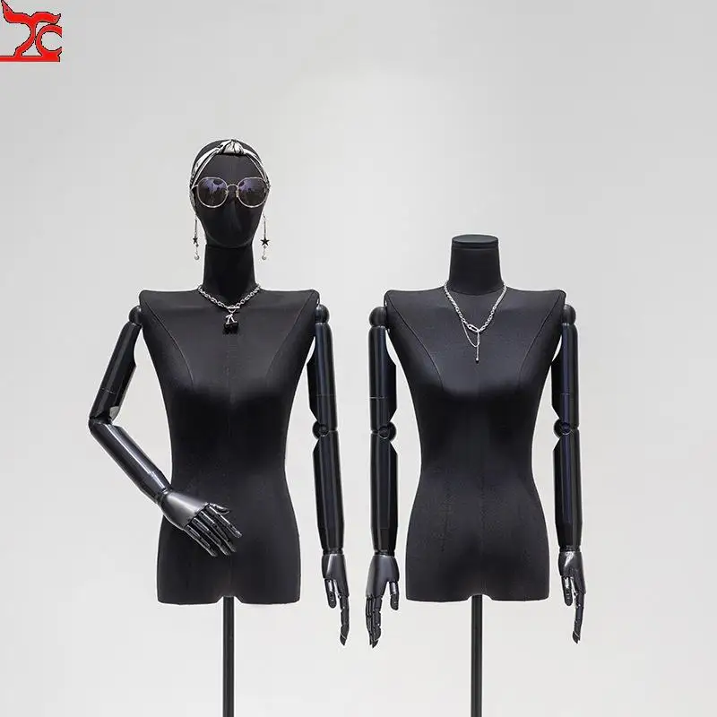 

Black Shoulder Model Jewelry Display Prop Women's Clothing Store Display Window Showcase Mannequin Full Body Model Display Stand