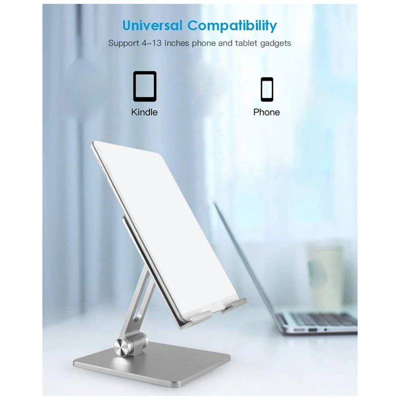 1 PCS Portable Phone Holder Stand Aluminium Alloy Smartphone Support For Pad Tablet Silver