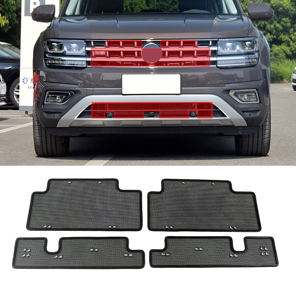 For Volkswagen VW Teramont Atlas 2017 2018 2019 2020 Grills Insect Net Radiator Condenser Protective Cover Anti Insect Sand Mesh