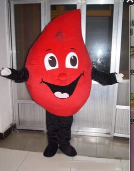 

Drop of Blood Mascot Costume Fancy Cosplay Dress Halloween Fantasia Mascot Costume for Public Welfare Activities&Valentine's